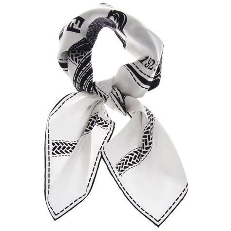 fendi silk scarf black and white|Fendi silk scarf women's.